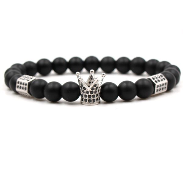 zircon crown charm natural stone beads strands elastic bracelet for men women couples, Golden;silver
zircon crown charm natural stone beads strands elastic bracelet for men women couples, Golden;silver