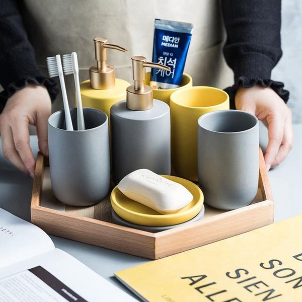 bath accessory set ceramic wash lotion bottle soap dish black storagetray shower gel dispenser household bathroom decoration accessories 
bath accessory set ceramic wash lotion bottle soap dish black storagetray shower gel dispenser household bathroom decoration accessories