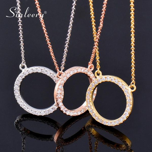 pendant necklaces sinleery shiny paved tiny crysral circle round & pendants rose gold color chain jewelry for women xl089 ssk, Silver
pendant necklaces sinleery shiny paved tiny crysral circle round & pendants rose gold color chain jewelry for women xl089 ssk, Silver