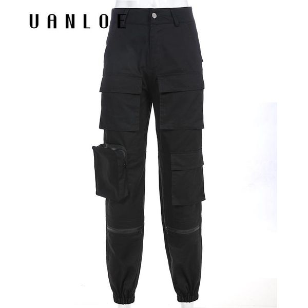 women's pants & capris streetwear pockets patchwork cargo women high waist black pencil fashion trousers joggers, Black;white
women's pants & capris streetwear pockets patchwork cargo women high waist black pencil fashion trousers joggers, Black;white