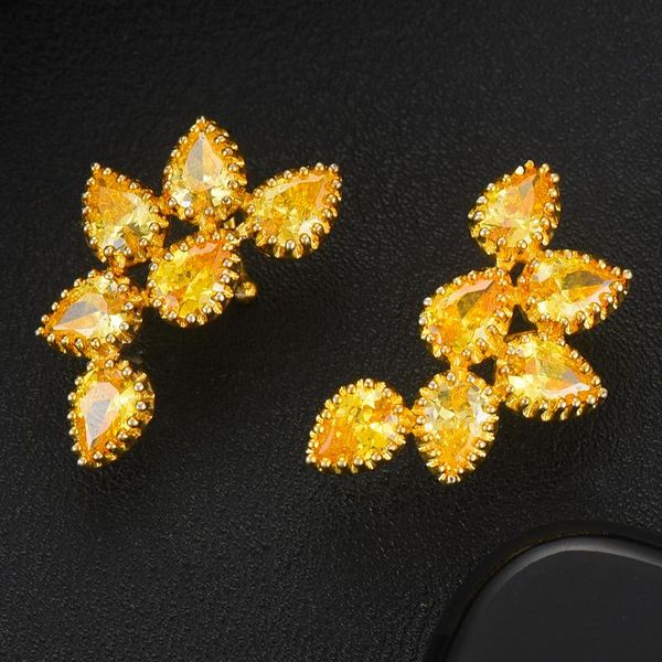stud missvikki cute yellow green leaf earrings charm shiny clear cz crystal exquisite jewelry for women party birthday gift, Golden;silver
stud missvikki cute yellow green leaf earrings charm shiny clear cz crystal exquisite jewelry for women party birthday gift, Golden;silver