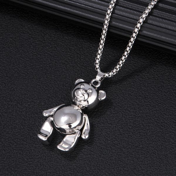 hip hip hop necklace man earth cute cartoon robot red panda pendant stainless steel chain, Silver
hip hip hop necklace man earth cute cartoon robot red panda pendant stainless steel chain, Silver