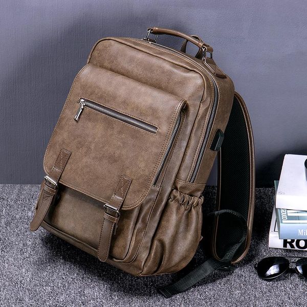 backpack yilian soft leather large capacity men's fashion leisure business travel fitness
backpack yilian soft leather large capacity men's fashion leisure business travel fitness