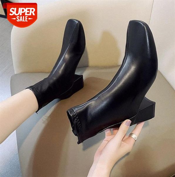 women's thick heel short boots with square toe soft material mid-heel stretch martin mid-tube high heels #tc3f, Black
women's thick heel short boots with square toe soft material mid-heel stretch martin mid-tube high heels #tc3f, Black