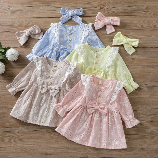 girl's dresses 2021 baby girl long sleeve soft lace ruffle floral daisy print dress with bow headband cute toddler kid spring autumn cl, Red;yellow
girl's dresses 2021 baby girl long sleeve soft lace ruffle floral daisy print dress with bow headband cute toddler kid spring autumn cl, Red;yellow
