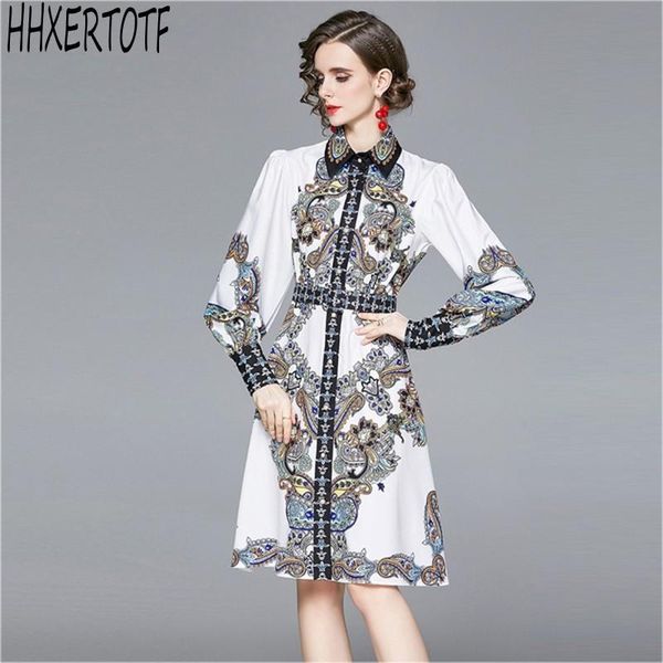 2021 spring vintage dress women long sleeve turn down collar waist sashes single breasted floral print d casual dresses, Black;gray
2021 spring vintage dress women long sleeve turn down collar waist sashes single breasted floral print d casual dresses, Black;gray
