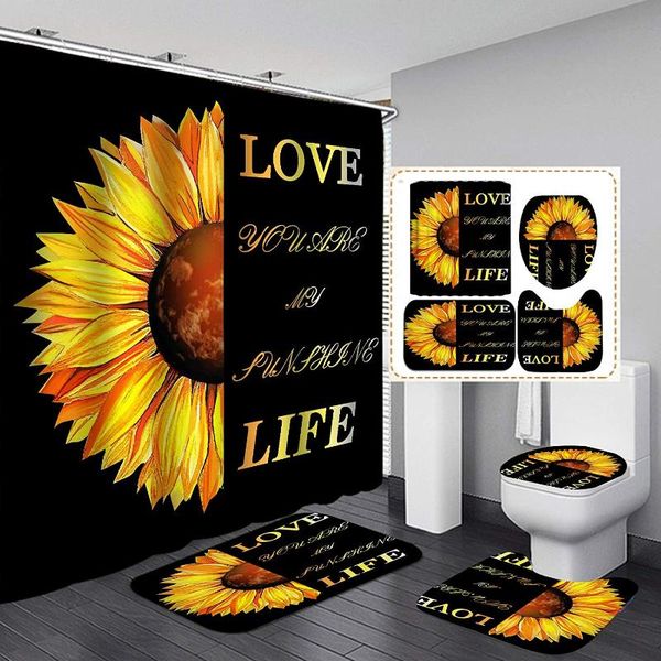 bath accessory set bathroom waterproof 4 pcs sunflower shower curtain sets with non-slip rug toilet lid cover mat unique mars center design
bath accessory set bathroom waterproof 4 pcs sunflower shower curtain sets with non-slip rug toilet lid cover mat unique mars center design