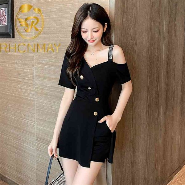 summer women's v-neck short sleeve off shoulder fashion trend slim suit dress + shorts 210506, White
summer women's v-neck short sleeve off shoulder fashion trend slim suit dress + shorts 210506, White