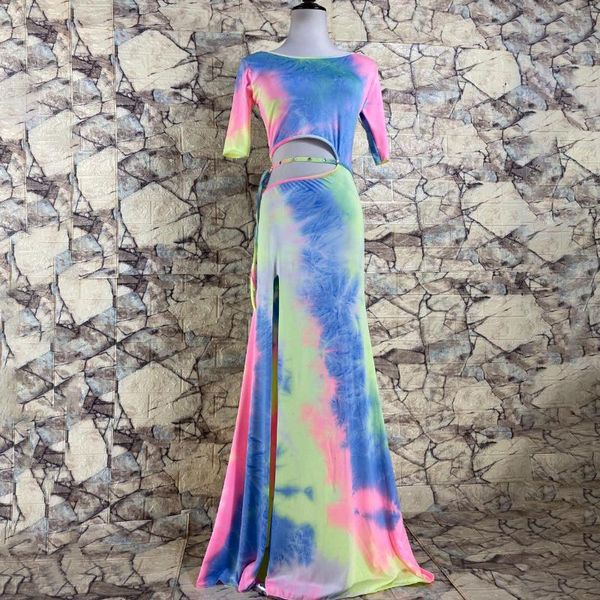 stage wear belly dance costume women tie-dyed ice silk practice one-piece skirt performance dress, Black;red
stage wear belly dance costume women tie-dyed ice silk practice one-piece skirt performance dress, Black;red