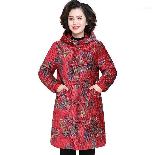 middelbare leeftijd vrouwen down katoenen jas herfst winter folk-custom losse warm plus size capuchon boven1, Black 
middelbare leeftijd vrouwen down katoenen jas herfst winter folk-custom losse warm plus size capuchon boven1, Black