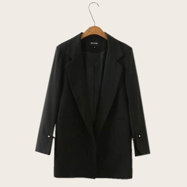 women's suits & blazers women fashion fat solid color suit long paragraph long-sleeved loose simple coat blazer feminino, White;black
women's suits & blazers women fashion fat solid color suit long paragraph long-sleeved loose simple coat blazer feminino, White;black