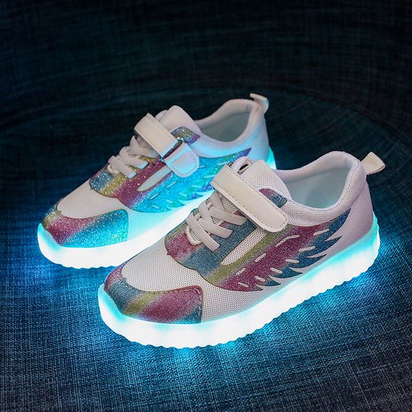 USB Charge Light Up Kids Sneakers Glitter Toddler Girls Led Children Glowing Shoes Sneakers Wings Mesh Tennis Boys Sport Shoes, Black
USB Charge Light Up Kids Sneakers Glitter Toddler Girls Led Children Glowing Shoes Sneakers Wings Mesh Tennis Boys Sport Shoes, Black