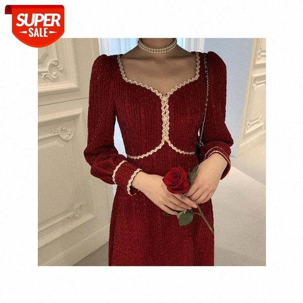 french red dress female lantern sleeves and ribbon square neck annual party small can be worn on behalf of the agent #797d, White;black
french red dress female lantern sleeves and ribbon square neck annual party small can be worn on behalf of the agent #797d, White;black