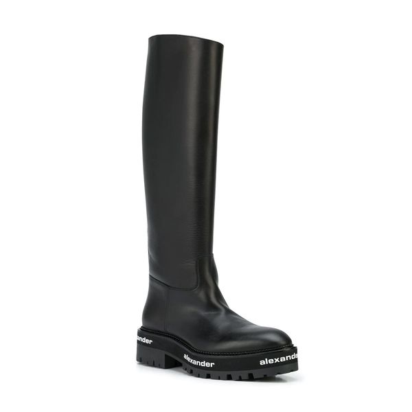 alexander sanford logo smooth leather riding tall combat boots almond toe slip-on flats platform knee high boot luxury designers shoes for w, Black
alexander sanford logo smooth leather riding tall combat boots almond toe slip-on flats platform knee high boot luxury designers shoes for w, Black