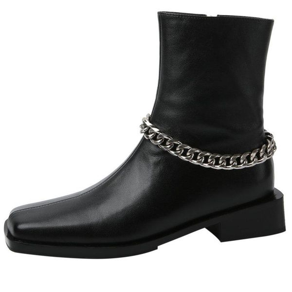 boots buckle square toe ankle metal decoration low heels shoes woman 2021 winter arrival working basic, Black
boots buckle square toe ankle metal decoration low heels shoes woman 2021 winter arrival working basic, Black