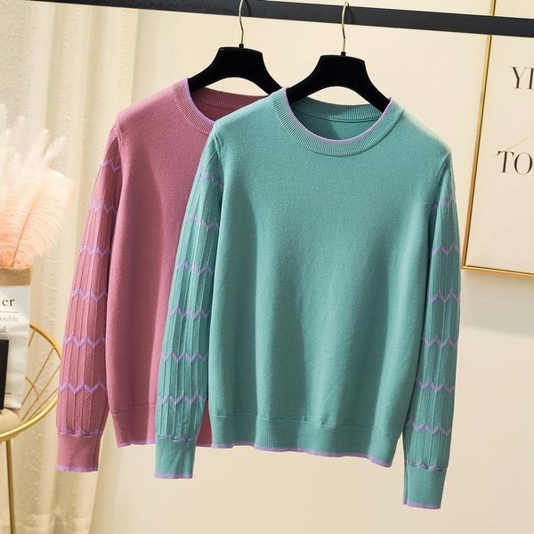 women's sweaters green pink knitted plus large size oversize korean style fashion pullovers for autumn clothing ladies sweater 2021, White;black
women's sweaters green pink knitted plus large size oversize korean style fashion pullovers for autumn clothing ladies sweater 2021, White;black