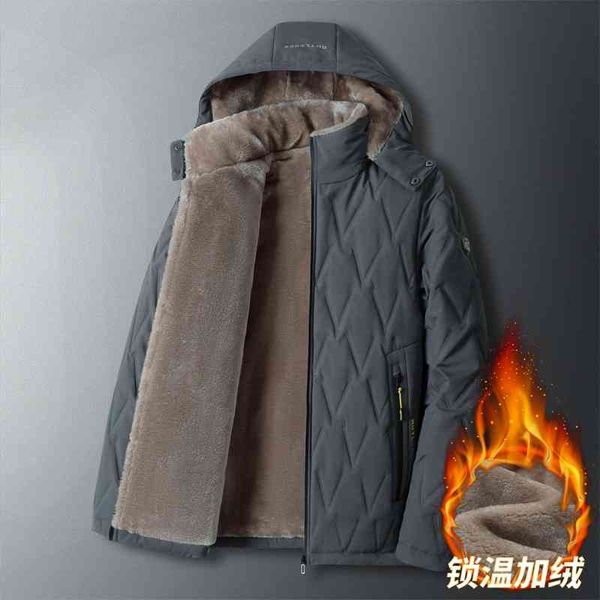 cotton winter middle-aged and elderly plush thickened warm down cloth men's hooded coat dad's cotton padded et, Black
cotton winter middle-aged and elderly plush thickened warm down cloth men's hooded coat dad's cotton padded et, Black
