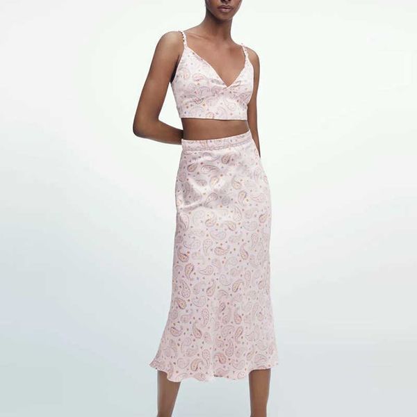 women suit 2-piece skirt za summer printed fashion slim v-neck ladies s casual chic street youth s 210601, White
women suit 2-piece skirt za summer printed fashion slim v-neck ladies s casual chic street youth s 210601, White