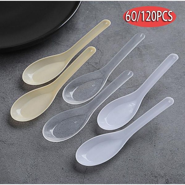 disposable flatware 60/120pcs plastic spoon home kitchen clear soup spoons tool for jelly ice cream dessert appetizer
disposable flatware 60/120pcs plastic spoon home kitchen clear soup spoons tool for jelly ice cream dessert appetizer