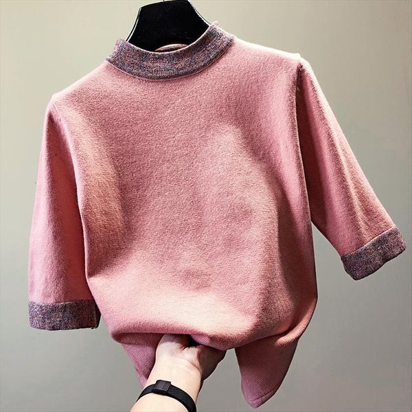 fashion loose half sleeve knitted women sweater turtleneck patchwork pullovers 5colors spring and autumn arrivals, White;black
fashion loose half sleeve knitted women sweater turtleneck patchwork pullovers 5colors spring and autumn arrivals, White;black