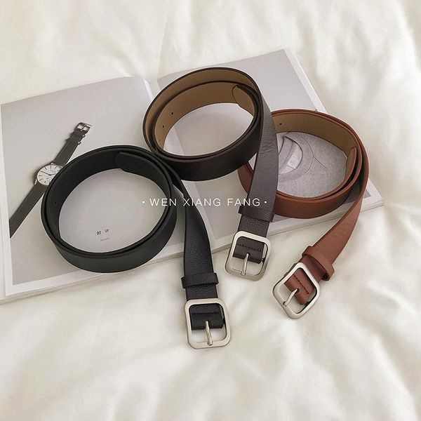 belts concave pu square buckle belt wide chic student korean fashion ins pant all-match black, Black;brown
belts concave pu square buckle belt wide chic student korean fashion ins pant all-match black, Black;brown