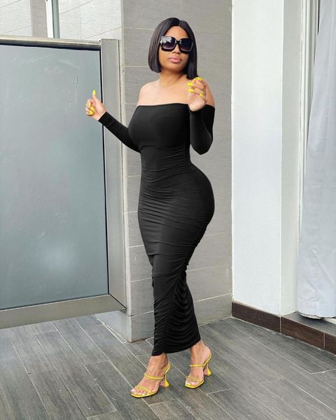 casual dresses dpsde 2021 women fashion street girl style long sleeve card shoulder pure color ankle-length, Black;gray
casual dresses dpsde 2021 women fashion street girl style long sleeve card shoulder pure color ankle-length, Black;gray
