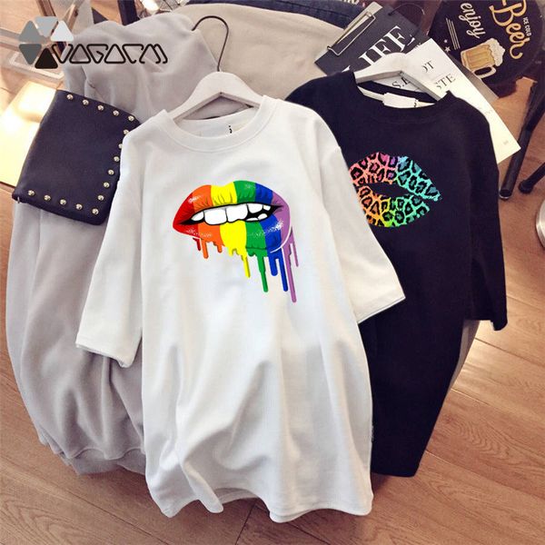 summer plus size tshirt dress fashion loose vestidos black white lips mini sundresses casual streetwear cute woman dresses, Black;gray
summer plus size tshirt dress fashion loose vestidos black white lips mini sundresses casual streetwear cute woman dresses, Black;gray