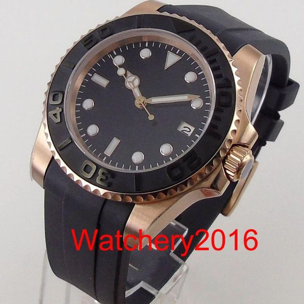 wristwatches 40mm without logo sterile rose gold plated japan nh35 miyota 8215 men watch sapphire crystal rubber strap rotating bezel, Slivery;brown
wristwatches 40mm without logo sterile rose gold plated japan nh35 miyota 8215 men watch sapphire crystal rubber strap rotating bezel, Slivery;brown
