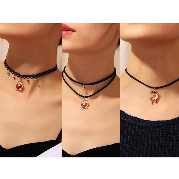 pendant necklaces 8seasons fashion christmas cartoon santa claus elk necklace for women party fabric chain choker clavicle jewelry, 1pc, Silver
pendant necklaces 8seasons fashion christmas cartoon santa claus elk necklace for women party fabric chain choker clavicle jewelry, 1pc, Silver