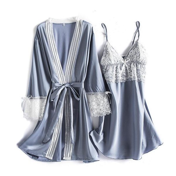 2pcs robe set casual lace nightwear bathrobe gown satin women sleepwear home clothing novelty nightgown women's, Black;red
2pcs robe set casual lace nightwear bathrobe gown satin women sleepwear home clothing novelty nightgown women's, Black;red