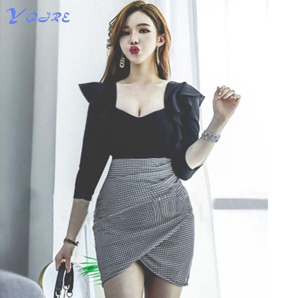 casual dresses yqjre women's ruffle party long sleeve mini folds club dress, Black;gray
casual dresses yqjre women's ruffle party long sleeve mini folds club dress, Black;gray
