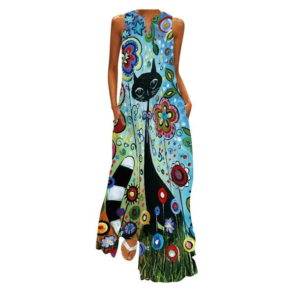 casual dresses vintage sleeveless plus size maxi for women fashioon animal 3d printed summer dress v neck sundress vestidos, Black;gray
casual dresses vintage sleeveless plus size maxi for women fashioon animal 3d printed summer dress v neck sundress vestidos, Black;gray