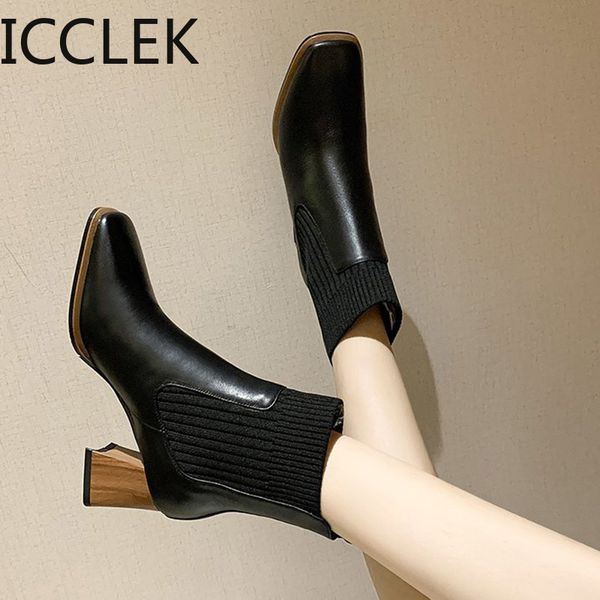 women ankle boots high heels black knitting booties winter woman dress shoes square toe stretch botas retro mujer 210428
women ankle boots high heels black knitting booties winter woman dress shoes square toe stretch botas retro mujer 210428