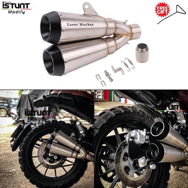 motorcycle exhaust system 51mm universal double hole muffler escape moto motocross scooter for benelli bj500 502c 752s
motorcycle exhaust system 51mm universal double hole muffler escape moto motocross scooter for benelli bj500 502c 752s