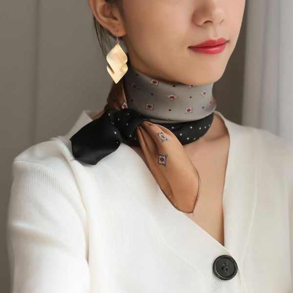 scarves 70*70cm silk square scarf women satin bandana print bag head band fashion lady hair shawl wrap female neckerchief hijab, Blue;gray
scarves 70*70cm silk square scarf women satin bandana print bag head band fashion lady hair shawl wrap female neckerchief hijab, Blue;gray
