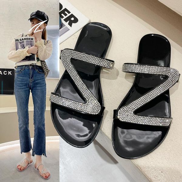 slippers women crystal transparent jelly 2021 summer female rhinstone slides ladies fashion casual flats plus size footwear, Black
slippers women crystal transparent jelly 2021 summer female rhinstone slides ladies fashion casual flats plus size footwear, Black