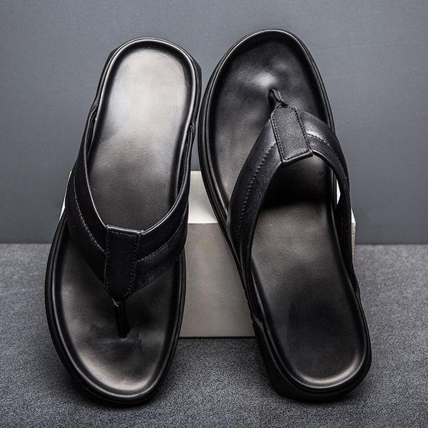 slippers men leather slipers for zapatillas de estar por casa flip flops verano hombre trabajo sandals, Black
slippers men leather slipers for zapatillas de estar por casa flip flops verano hombre trabajo sandals, Black