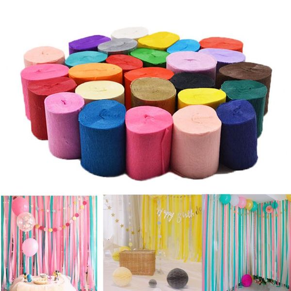 party decoration 10m/piece crepe paper streamers diy garland backdrops for wedding birthday baby shower festival
party decoration 10m/piece crepe paper streamers diy garland backdrops for wedding birthday baby shower festival