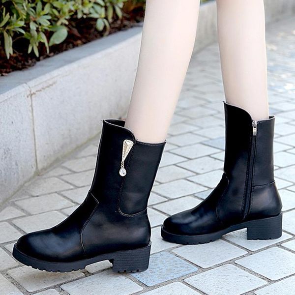 boots weweya waterproof high crystal ankle women rhinestone leather autumn winter woman zipper middle heel botas mujer, Black
boots weweya waterproof high crystal ankle women rhinestone leather autumn winter woman zipper middle heel botas mujer, Black