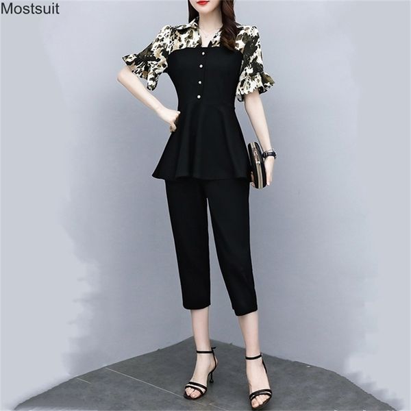 summer elegant two piece set women plus size print tunic short sleeve and calf-length pants suits outfit ol korean 210513, White
summer elegant two piece set women plus size print tunic short sleeve and calf-length pants suits outfit ol korean 210513, White