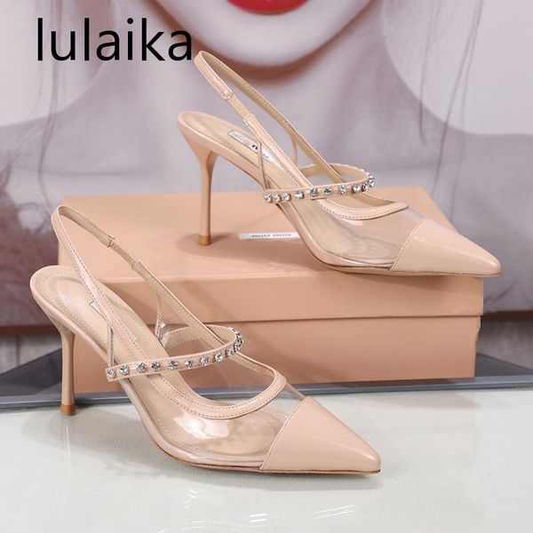 summer crystal transparent pvc sandals women luxury pointed toe elegant high heels slingback pumps party dress shoes, Black
summer crystal transparent pvc sandals women luxury pointed toe elegant high heels slingback pumps party dress shoes, Black