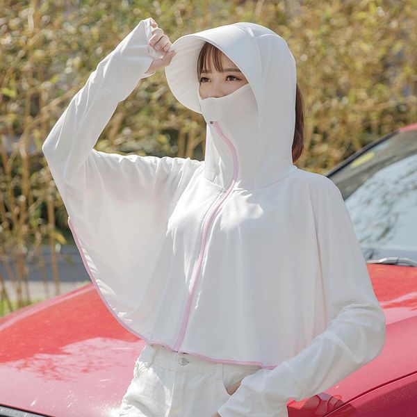 women sun protective running clothing loose summer outdoor anti-uv upf50+hooded cycling jacket sunscreen driving skin coat women's jack, Black;brown
women sun protective running clothing loose summer outdoor anti-uv upf50+hooded cycling jacket sunscreen driving skin coat women's jack, Black;brown