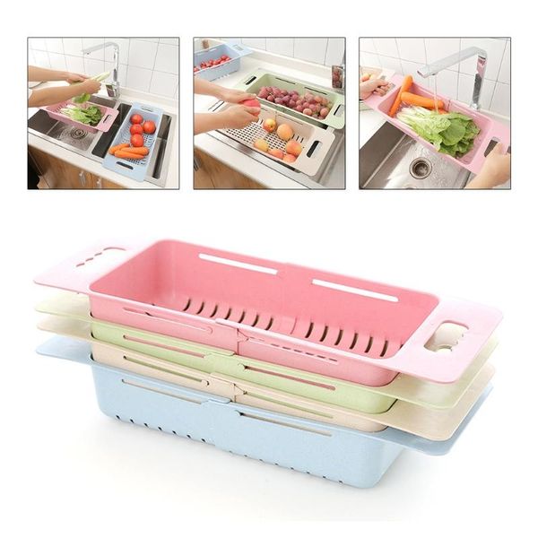 retractable kitchen sink drain basket rectangle plastic dish rack filter fruit vegetable case household storage & organization
retractable kitchen sink drain basket rectangle plastic dish rack filter fruit vegetable case household storage & organization