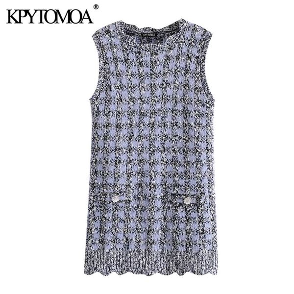 women sweet fashion bejewelled buttons plaid knitted mini dress vintage o neck sleeveless female dresses mujer 210416, Black;gray
women sweet fashion bejewelled buttons plaid knitted mini dress vintage o neck sleeveless female dresses mujer 210416, Black;gray