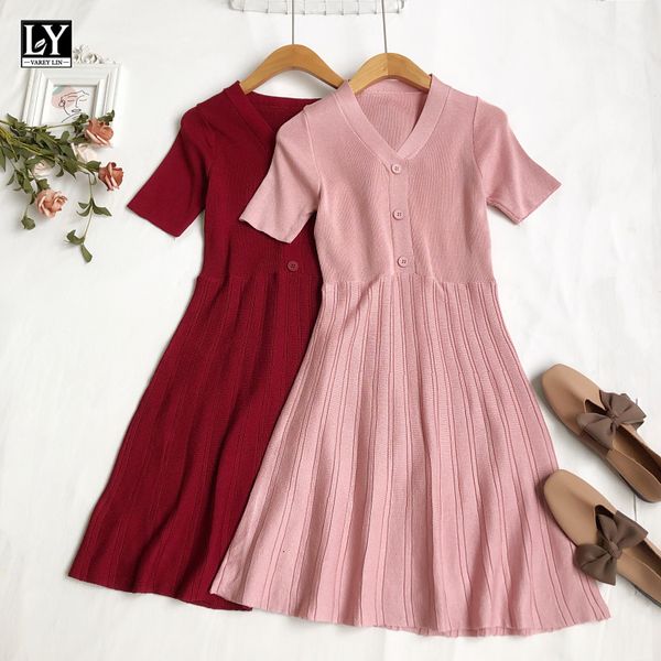dresses new spring summer women short sleeve knitted casual v-neck high waist solid a-line lady dresses, Black;gray
dresses new spring summer women short sleeve knitted casual v-neck high waist solid a-line lady dresses, Black;gray