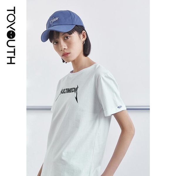 women's t-shirt toyouth women tees 2021 summer short sleeve round neck loose t-shirts solid lette print embroidery simple, White
women's t-shirt toyouth women tees 2021 summer short sleeve round neck loose t-shirts solid lette print embroidery simple, White