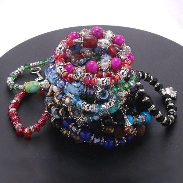 bangle style bohemian natural stone stretch beaded bracelet women fashion charm classic jewelry 10/pcs wholesale gift, Black
bangle style bohemian natural stone stretch beaded bracelet women fashion charm classic jewelry 10/pcs wholesale gift, Black
