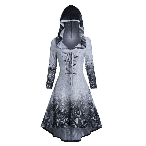casual dresses jaycost women's goth dress tree long sleeves print irregular hooded autumn fashion a-line vestidos, Black;gray
casual dresses jaycost women's goth dress tree long sleeves print irregular hooded autumn fashion a-line vestidos, Black;gray