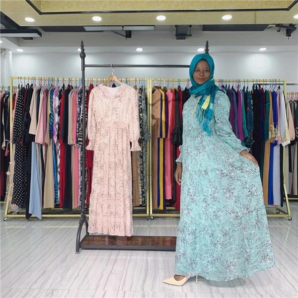 floral chiffon muslim maxi dress abaya women summer long sleeve tiered hem shirred waist hijab dresses islamic dubai turkey wear casual, Black;gray
floral chiffon muslim maxi dress abaya women summer long sleeve tiered hem shirred waist hijab dresses islamic dubai turkey wear casual, Black;gray