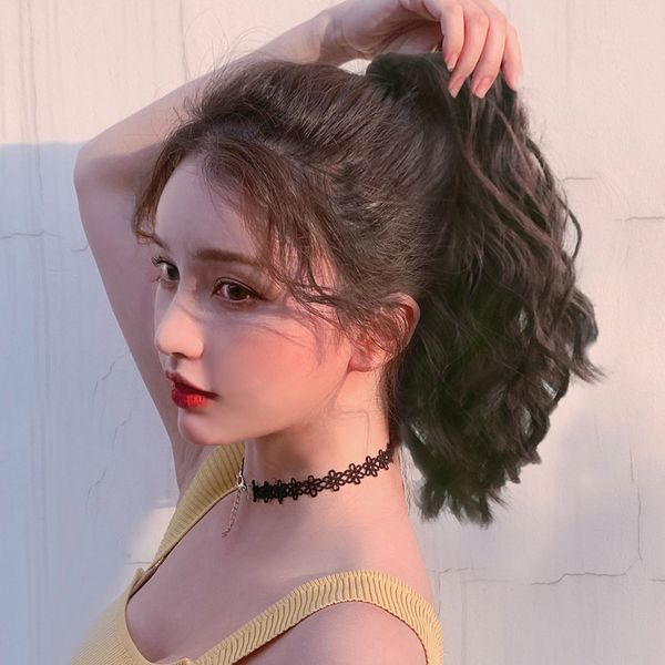 women's middle and corn grip high short net red wig ponytail long curly hair braid, Black
women's middle and corn grip high short net red wig ponytail long curly hair braid, Black